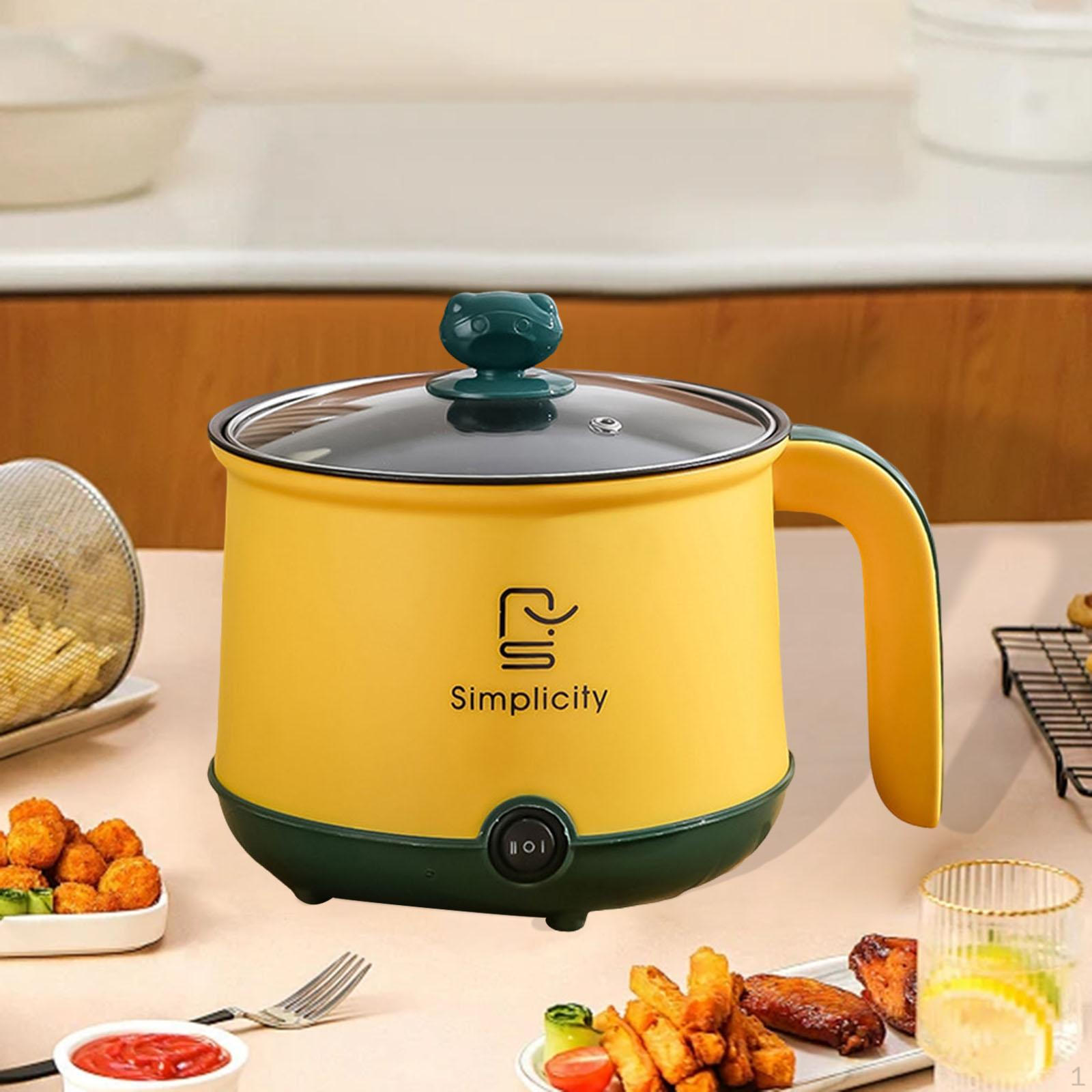 

Electric Pot 1.8L Shabu Noodle Cooker for Noodles Rice College Blue жёлтый