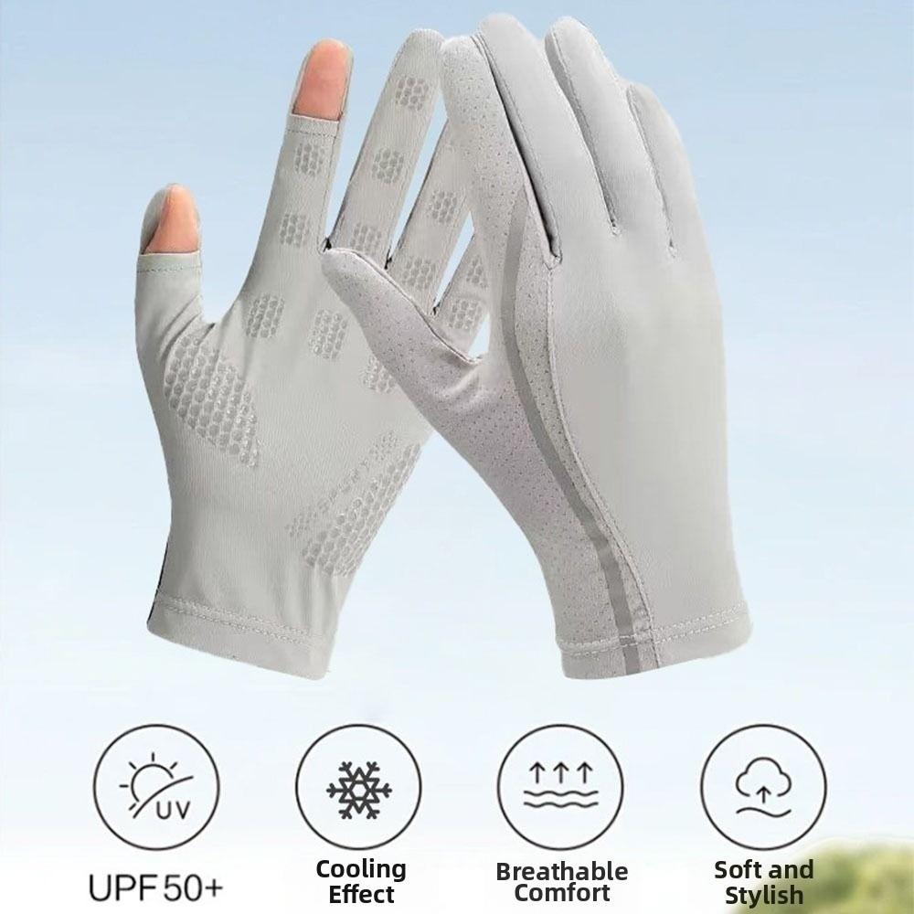 Non-Slip Ice Silk Riding Gloves Waterproof Summer Driving Mittens Summer Season