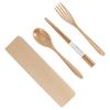 Tragbare Besteckbox Holz Essstäbchen Gabel Löffel Besteckset für Zuhause Reisegebrauch