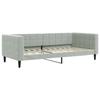 VidaXL Lit de repos gris clair 90x200 cm velours 354008