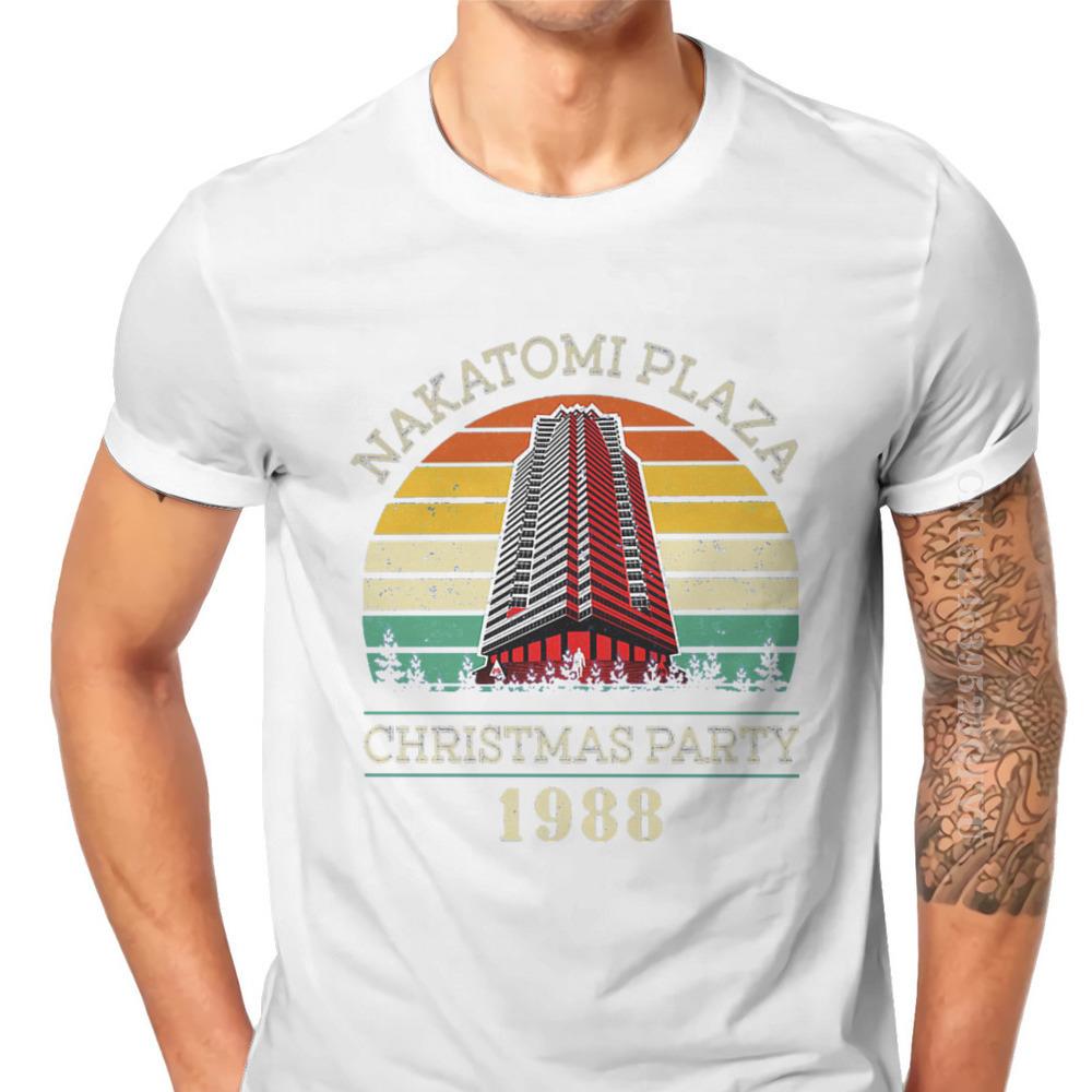 Movie Christmas Party 1988 Man Tshirts Retro Vintage Nakatomi Plaza Individuality Men T Shirts Clothing