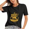 Skelett Stegosaurus Baumwoll T-Shirt, Premium Baumwoll Qualität Druck, Langlebig, Lässig Und Modisch, Dinosaurier Knochen Skelett Stil Artwork Grafik T-Shirts F