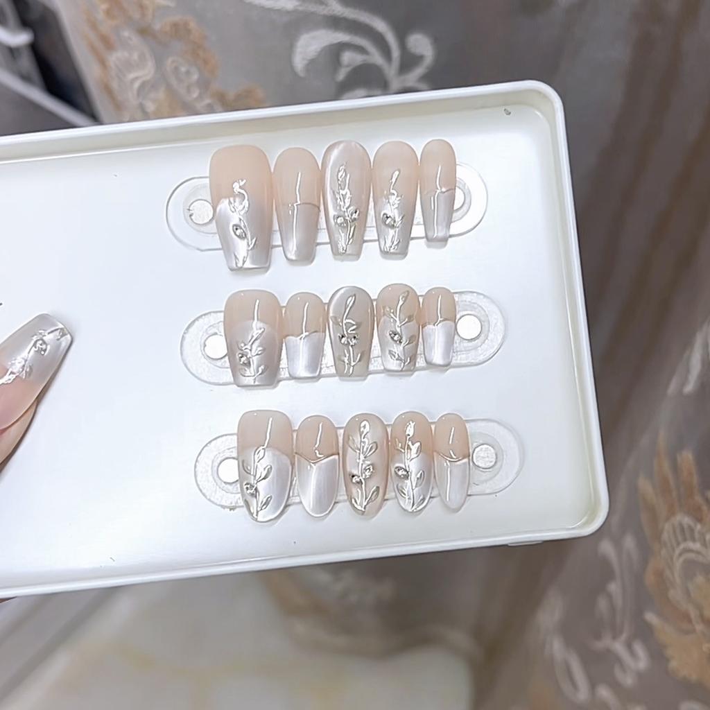Hand-woven Armor Swaying In The Wind, Three-dimensional Magic Mirror Powder, Zircon, Horse Eye Cat Eye Style Pure and Lustful Manicure