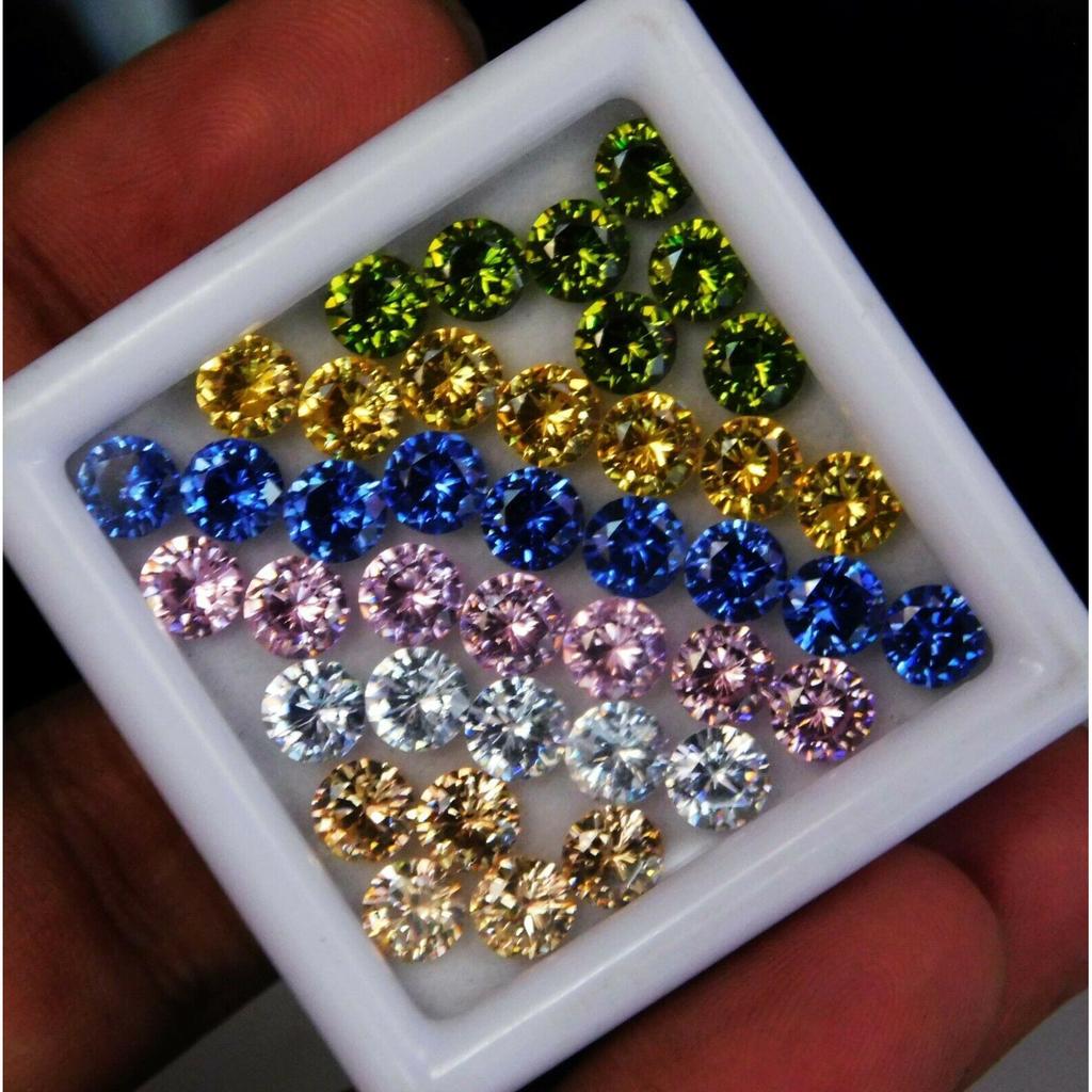 16 PCS Natural Sapphire Certified Gemstone Lot  Round 5 MM Ring Size R-08