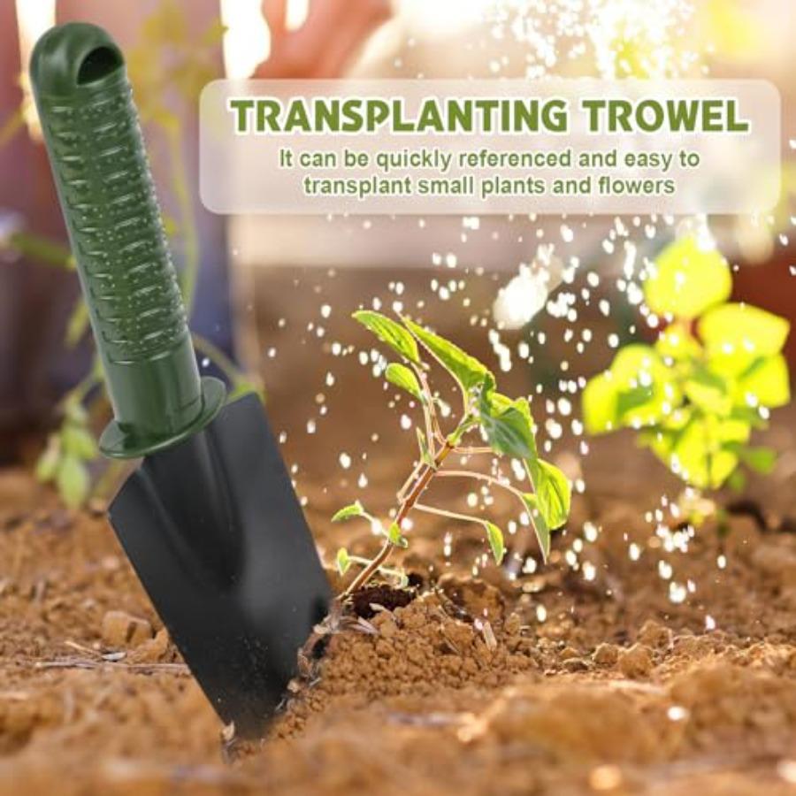 Garden Tool Set4 Pieces Garden Tools Including Hand Shovel Transplant Shovel Weeder and Hand Rake with Non-Slip Handle Idea for