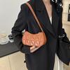 Mode Weibliche Unterarm Einkaufstasche Retro Casual Frauen Totes Schulter Taschen Weibliche Leder Einfarbig Handtasche