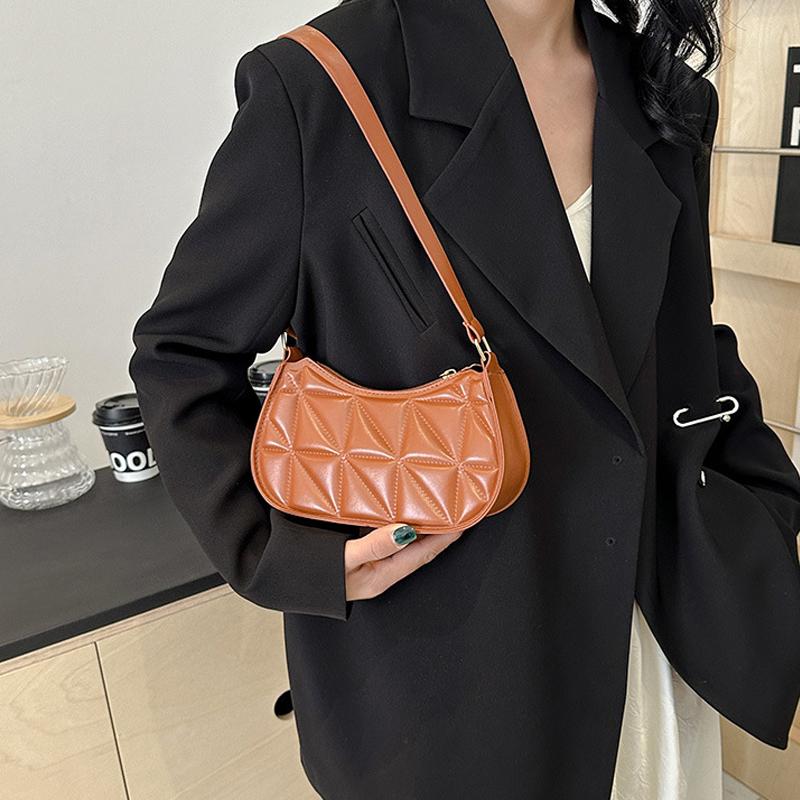 Fashion Female Underarm Shopping Bag Retro Casual Women Totes Shoulder Bags Female Leather Solid Color Handbag