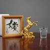 Horse Figurine, Lucky Golden Horse, Year of the Horse Figurine, Symbolizing Advancement, Growth, Development, Good Fortune, Luck, and Increased Wealth
