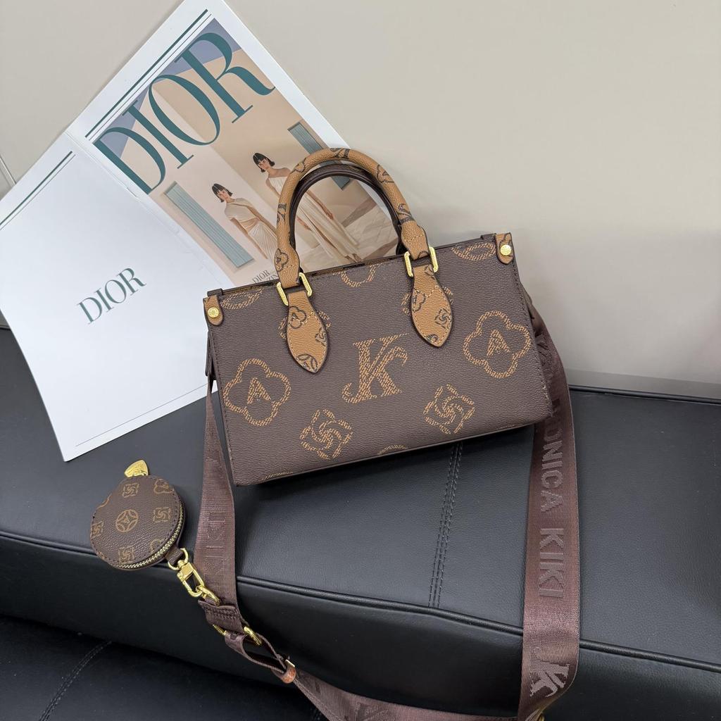 New Style Fashion Old Flower Tote Bag Onthego Portable Shoulder Oblique Span Women's Bag