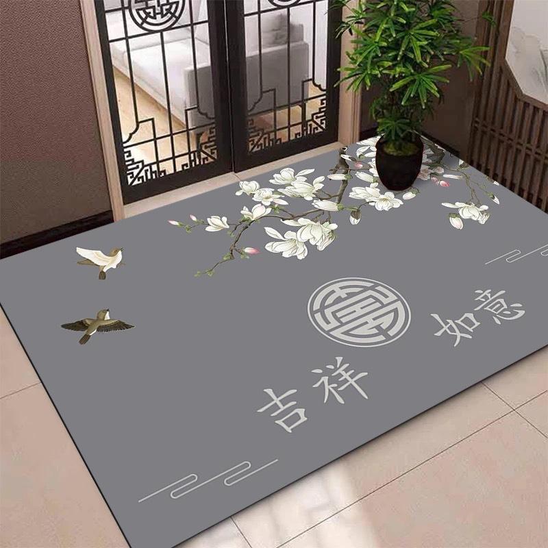 Toilet Floor Mat Quick Drying Absorbent Bathroom Kitchen Anti Slip Mat Toilet Bathroom Floor Mat