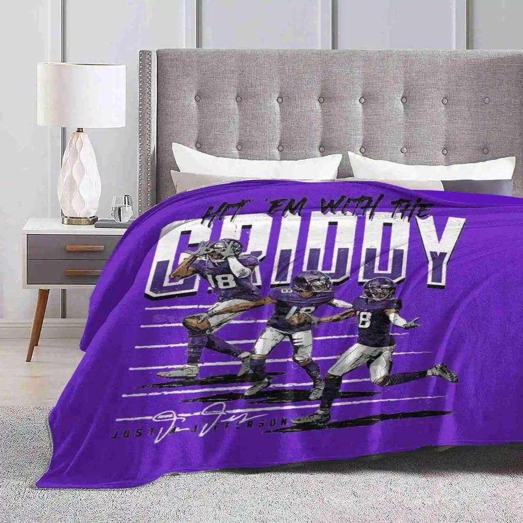 Griddy Dance Heißer Verkauf Druck Hohe Qiality Warme Flanell Decke Justin Jefferson Fußball Sport Griddy Lsu Adam Thielen Band