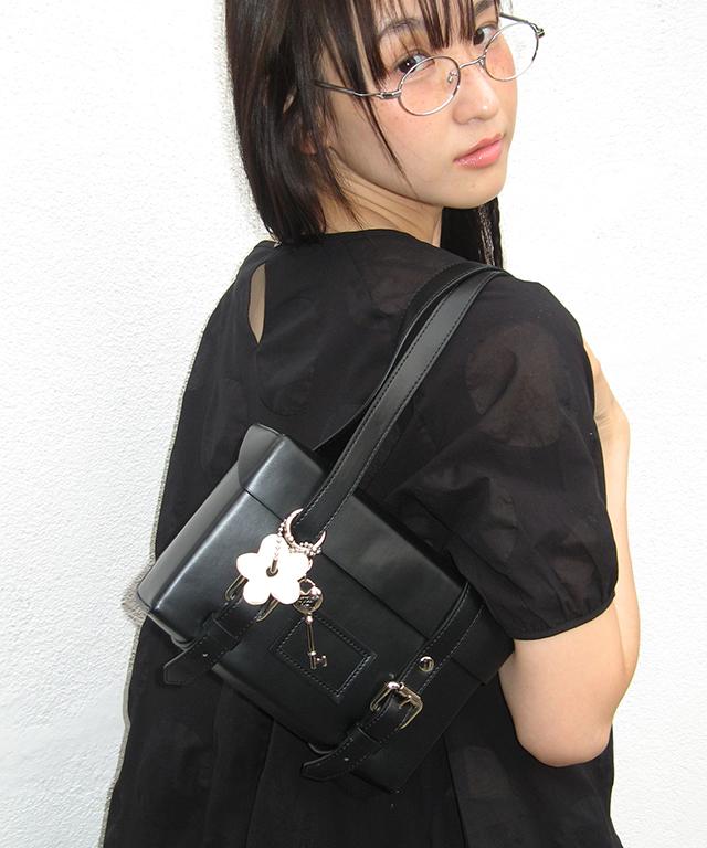 Ronron Square Buckle Mini Bag Black