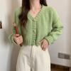 Button Vneck Women Sweater Cardigan Up Casual Knit Sweater Coat Sweet Cardigan Coat For Women Autumn Winter