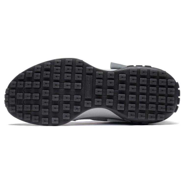 Li Ning CF Tracing Leather Cushioning, Wear Resistant Low top Sports Casual Shoes Men's Gray White AGCS223-1
