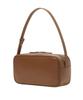 New Looky Square Leather Shoulder Bag _Brown