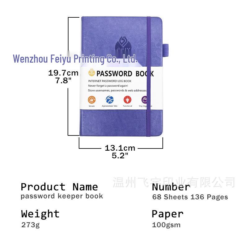 In Stock: English Password, Address & Telephone Book - Cross-border Festival Notebook