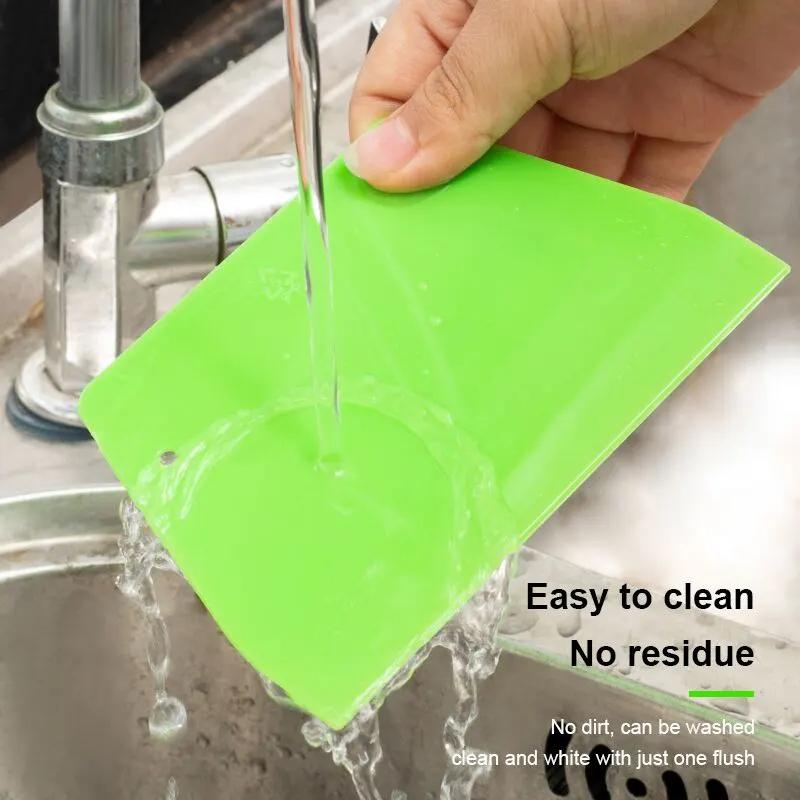 Green Trapezoidal Plastic Dough Scraper Cake Cream Vermicelli Cold Rice Noodles Household Kitchen Baking Thickened Scraper