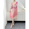 Women's Dresses Evening Dresses Beautiful Printed Pleated Dress Summer Age Plus Size  Loose Mid-year Long Female Skirt