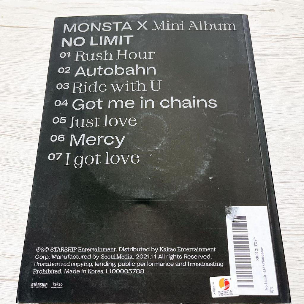 [USED] MONSTA X Mini Album "NO LIMIT" CD