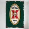 Vintage Dos Equis Ambar Metal Tin Sign, Mexican Beer Retro Wall Plaque with Faded Edge/Rust, Home Bar/Cafe Decor, Created In Mex