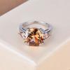 Champagne Morganite Ring Elegant Engagement Ring for Women Fashion Jewelry Gift