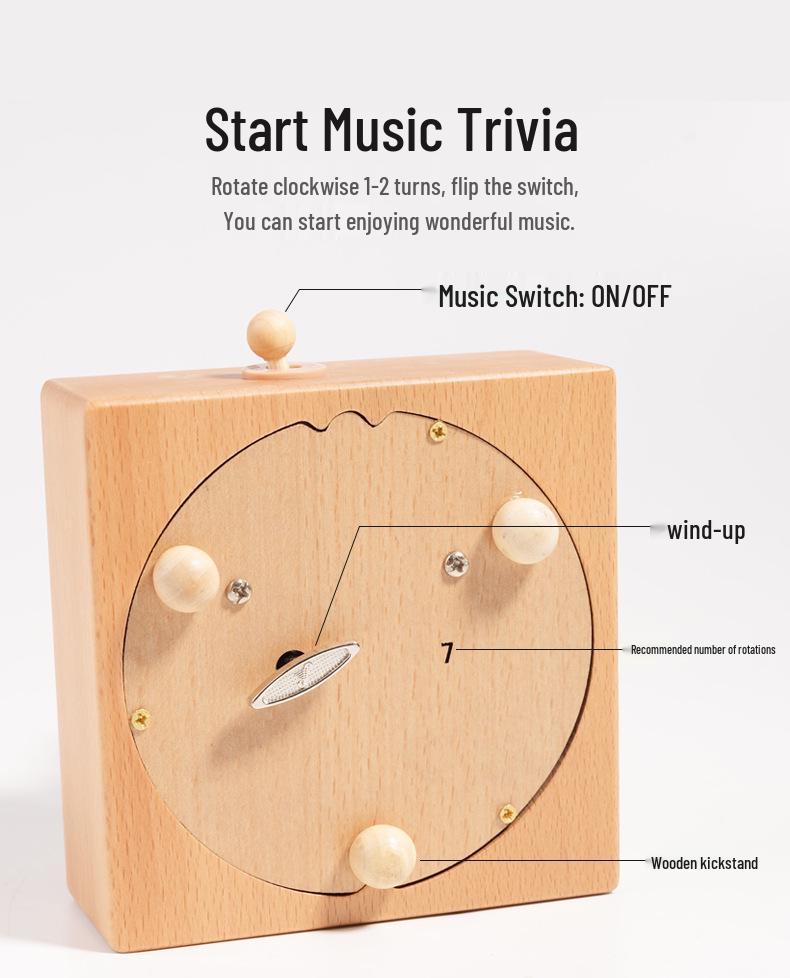 Christmas Festival Wooden Music Box: Creative Children's Toy and Home Decoration Craft, Perfect Birthday Gift