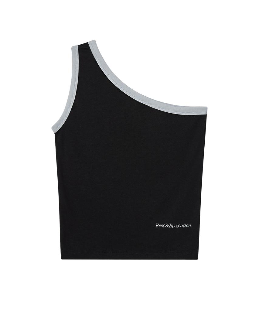 REST&RECREATION One Shoulder Sleeveless - Black