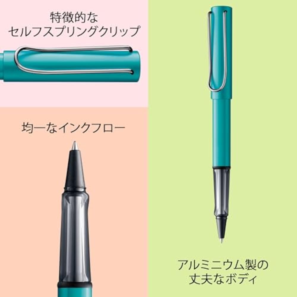 LAMY AL-Star Tourmaline Rollerball Pen - Clear Ergonomic Grip Pen Line Width M - Lightweight Alum...