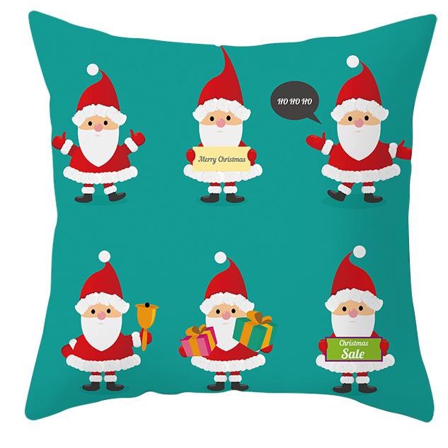 New Christmas Dwarf Pillow Cover Christmas Cute Dwarf Peach Skin Cushion Cover
