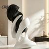 3D Printed Decorative Items Dualism Unity Sculpture, Abstract Two-Part Head Art Statue, Luxury Tabletop Decorations Modern Style Matte PLA Ornament,