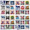 Cartoon Embroidery Smyrna Button Package Rug Latch Hook Kits Button Animal Cushion Needlework Mats Klink Haak Kussen Handcrafts