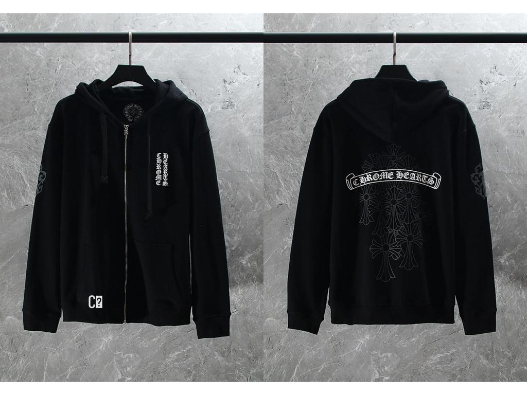 Vyšívaná mikina s křížem a podkovou pro muže a ženy - Podzimní oblečení