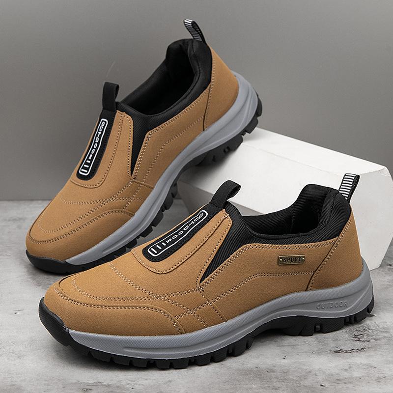 Spring and Autumn Outdoor Leisure Sports Elderly Walking Shoes Men's Large Size Mountaineering Running Shoes Trendy Fashion