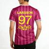 Zara Larsson Midnight Sun Pink Football Jersey Street Trendy Printed Unisex O-Neck T-Shirt Sports Quick-Drying Short-Sleeve Tees