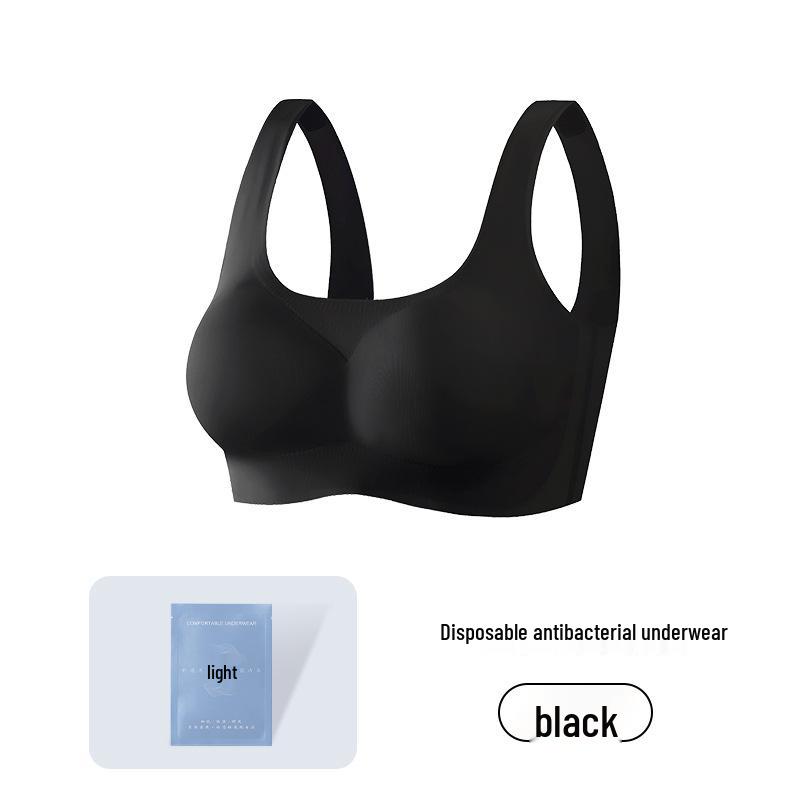 221 Portable Disposable Antibacterial Women's Underwear and Seamless Bra Set - Breathable & Wash-Free for Daily Travel.