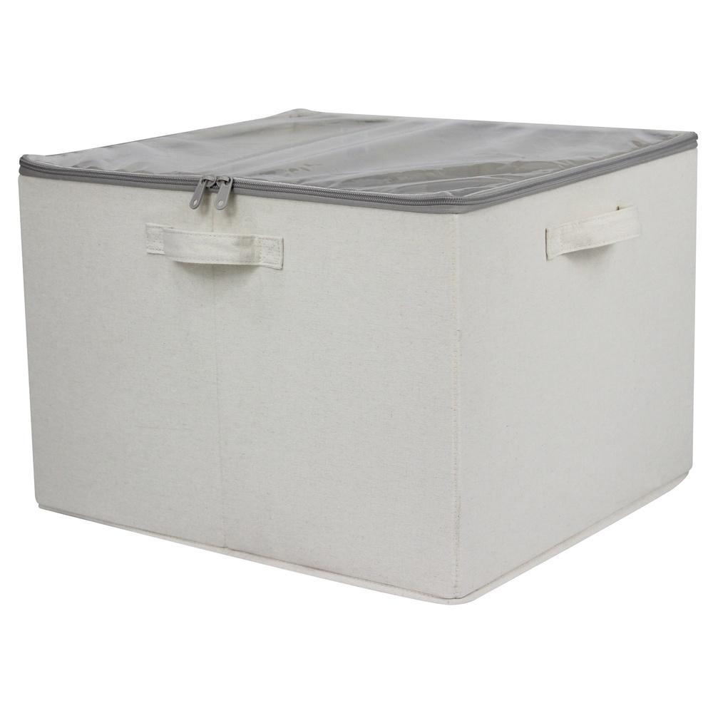 

Durable Canvas 16 Pair Shoe Organizer Bin Adjustable Dividers Stackable Design Clear Zip Zippered Lid Easy Visibility Transport United States