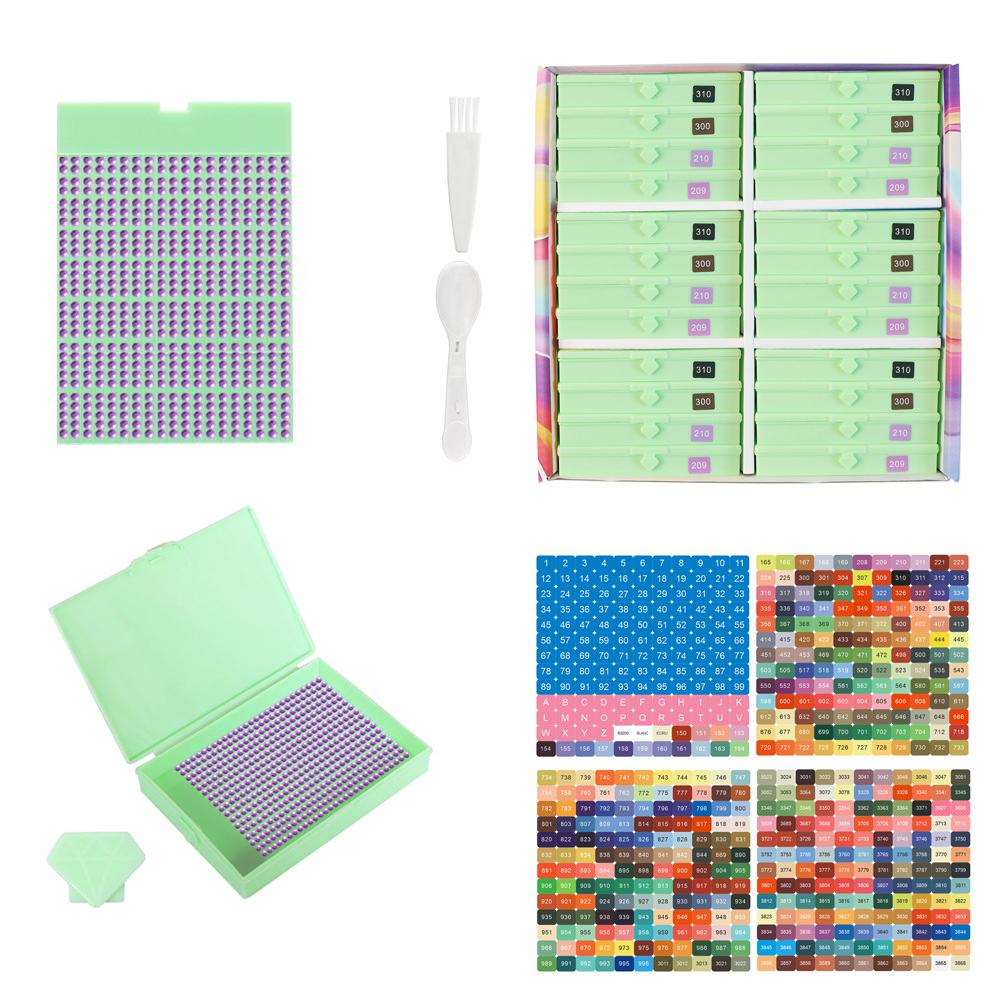 5D DIY Diamond Painting Tray with Spoon & Brush Diamond Painting Tool Tray Diamond Painting Storage Containers Trays for Adults