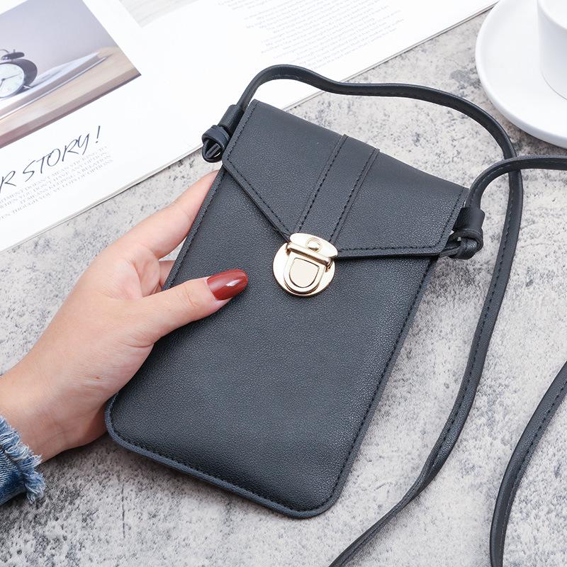 Women's Trendy PU Leather Crossbody Phone Wallet & Retro Coin Purse