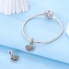 Original Charms Copper Hollow Vine Heart-Shaped Beads Fit Platabracelets For Women Jewelry Making Diy Gifts