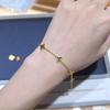 Xiaohongshu Gold Vierblättriges Kleeblatt Armband - Damenmode Luxus Fünf-Blüten Design