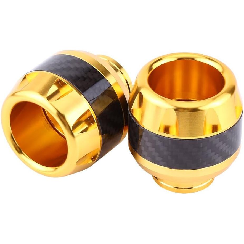 1 Pair Front Fork Frame Sliders Wheel Crash Protector, Keenso Carbon Fiber Front Fork Frame Sliders Crash (Black) золотой