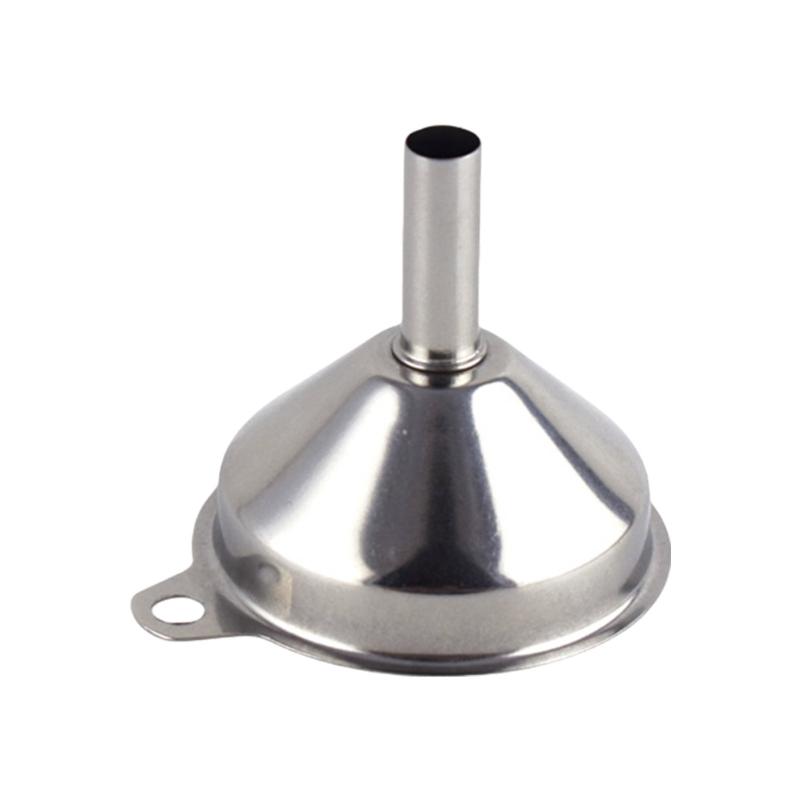 Thickened Stainless Steel Funnel for Home Cook Conical Liquid Transfer Funnel with Hanging Hole Spices Pouring Tool