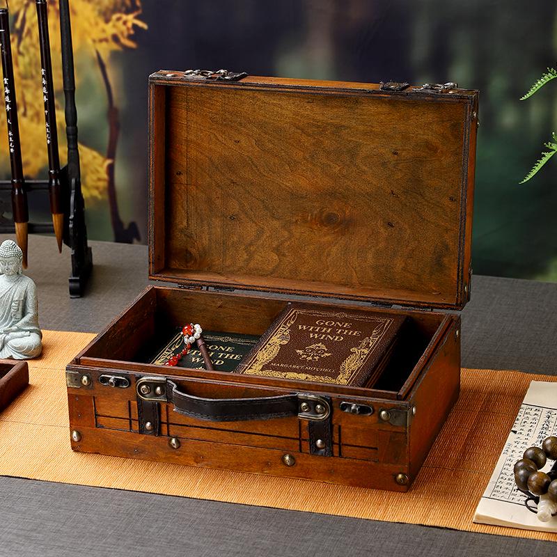 Walizka do przechowywania w stylu vintage: Antyczne rekwizyty i organizer na dokumenty