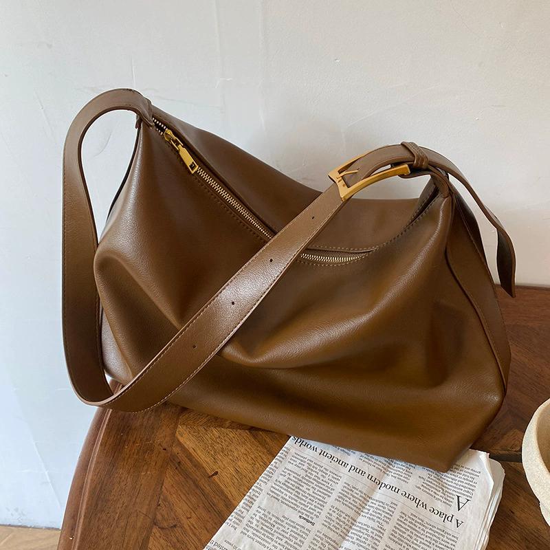

Soft PU Leather women Shoulder Bags Large capacity Brand Luxury Black Crossbody bags Handbags Trending Lux ladies Hand Bag 40x26x17cm коричневый