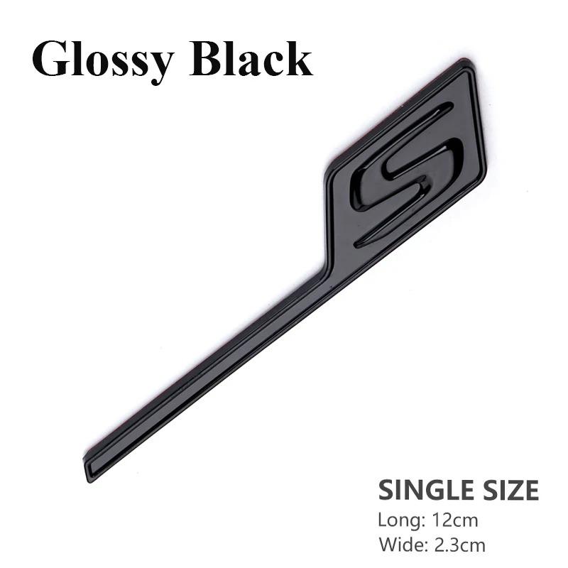 3D ABS Car Rear Trunk Badge Sticker Emblem S Logo For Mercedes Benz AMG A45 W176 GTS GT43S GT63S CLA45S C117 C63s C43S W205 E63S