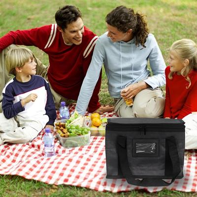 Non-woven Insulated Cooler Bag Soft Grocery Bag Large Food Delivery Bag for Catering Food Transport