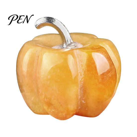 Transparent Crystal Pumpkin Charms Natural Carved Charm, Mini Gemstone Pendant Handmade Diy Craft Accessories for Jewelry DIY Making, Halloween Micro