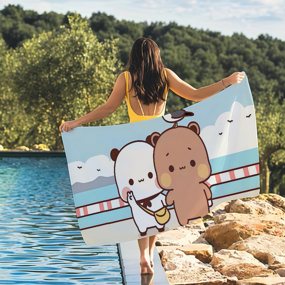 

Kawaii Cartoon Bubu Dudu Towel Quick Drying Beach Towels Are Suitable For Swimming Pools Camping Yoga And The Gym W40*H60(CM)