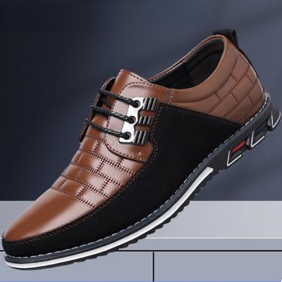 Fashion Men Sneakers Shoes Fashion Brand Classic Lace-Up Casual Loafers Pu Leather Shoes Black Breathable Business Men Shoes Big Size