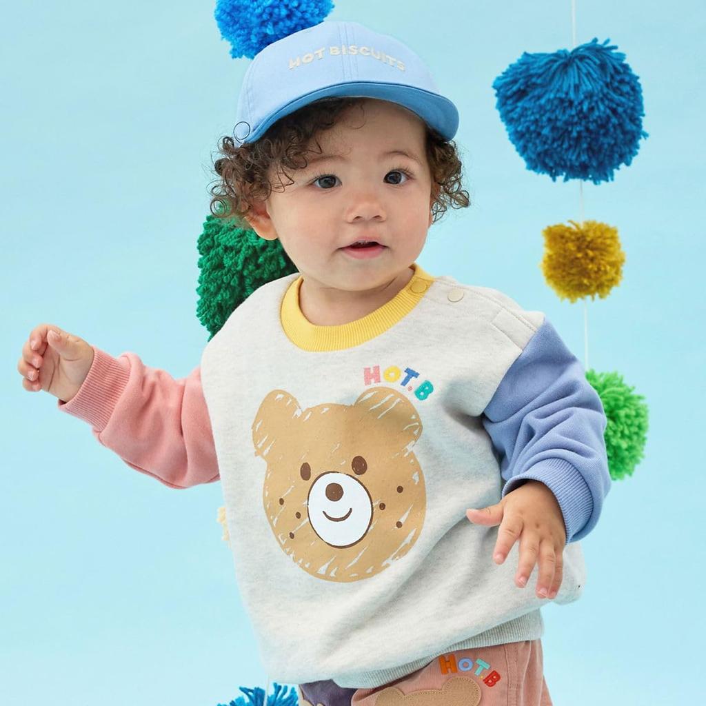 MIKIHOUSE HOT BISCUITS Sweatshirt for Boys and Size Girls, Baby, Kids, Gray, 110cm, 73-5601-143